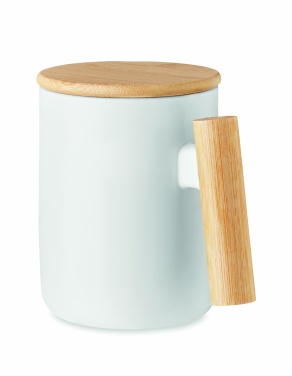 Logotrade corporate gift picture of: Porcelain mug with lid 380 ml
