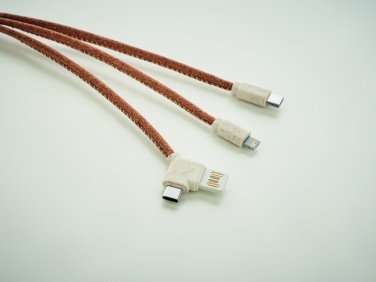 Logo trade promotional item photo of: 3 in 1 charging cable in cork