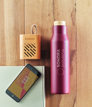 Logo trade business gifts image of: 3W Bamboo wireless speaker