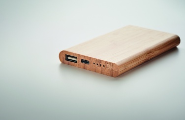 Logotrade promotional product image of: 4000 mAh Bamboo power bank