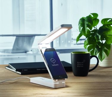 Logo trade promotional giveaways image of: Lamp and wireless charger 10W