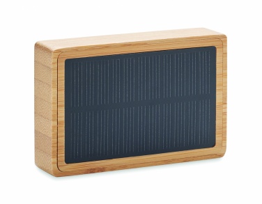 Logo trade promotional items image of: Solar bamboo wireless speaker