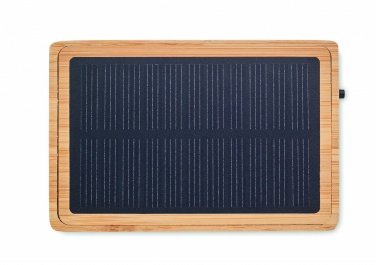 Logo trade promotional giveaways picture of: Solar bamboo wireless speaker