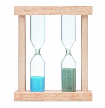 Logotrade corporate gift image of: Set of 2 wooden sand timers