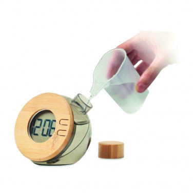Logotrade promotional gift picture of: Water powered bamboo LCD clock
