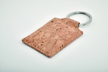 Logo trade business gift photo of: Rectangular cork key ring Imatra