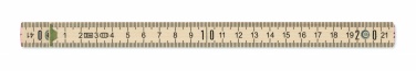 Logo trade promotional merchandise photo of: Carpenter ruler in wood 2m