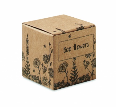 Logo trade business gifts image of: Seed bomb with bee flowers