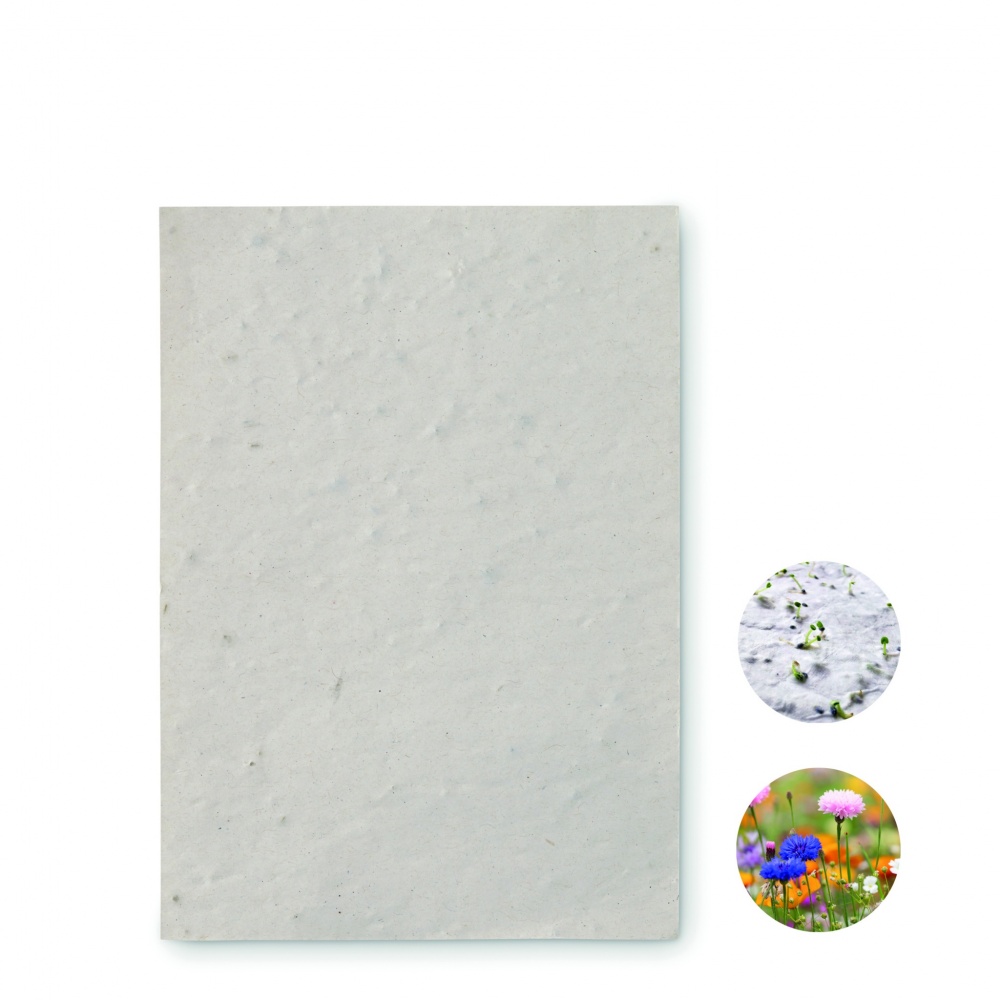 Logo trade promotional giveaways picture of: A6 wildflower seed paper sheet