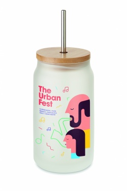 Logo trade promotional items image of: Sublimation mason jar 400 ml