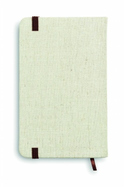 Logo trade promotional items image of: A6 canvas notebook lined