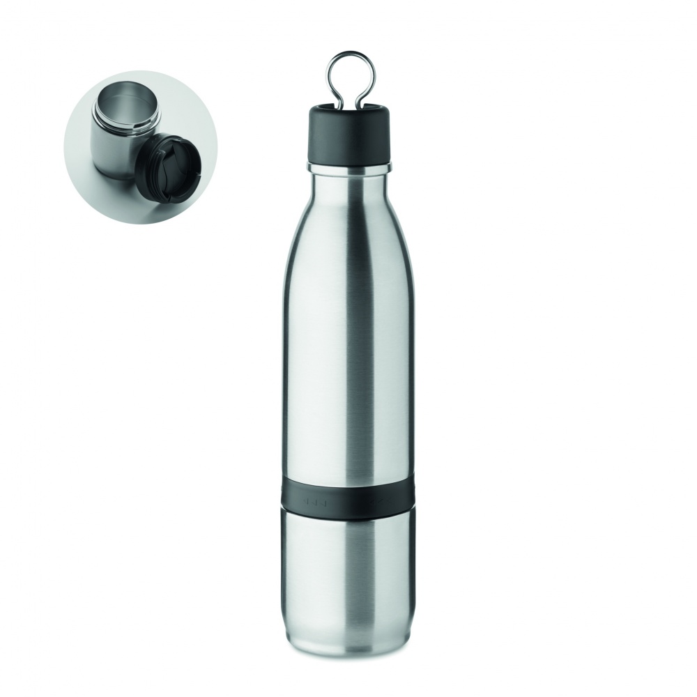 Logo trade promotional giveaway photo of: 2 in 1 double wall bottle 500ml