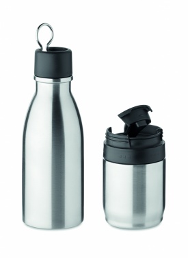 Logo trade promotional items image of: 2 in 1 double wall bottle 500ml