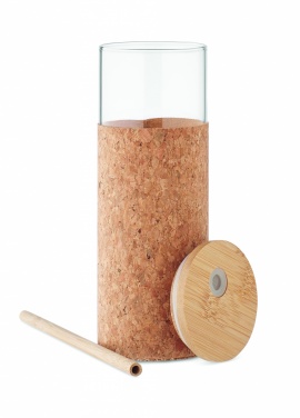 Logo trade promotional merchandise image of: Glass tumbler sleeve 450 ml