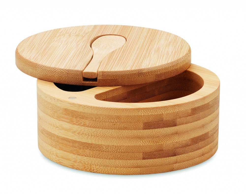 Logo trade business gifts image of: Salt and pepper bamboo box