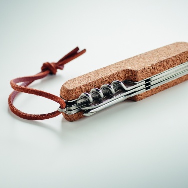 Logo trade business gifts image of: Multi tool pocket knife cork