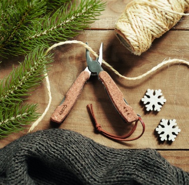 Logo trade corporate gift photo of: Multi tool pocket knife cork