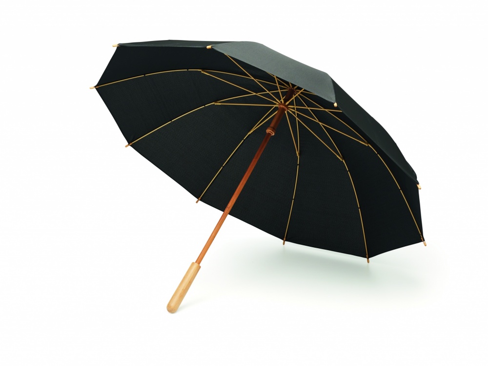 Logo trade corporate gifts picture of: 23,5 inch RPET/bamboo umbrella