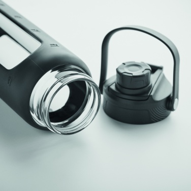 Logo trade promotional giveaways picture of: Glass bottle with sleeve 750 ml