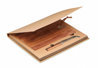 Logotrade promotional product image of: Acacia wood cheese board set Hannover