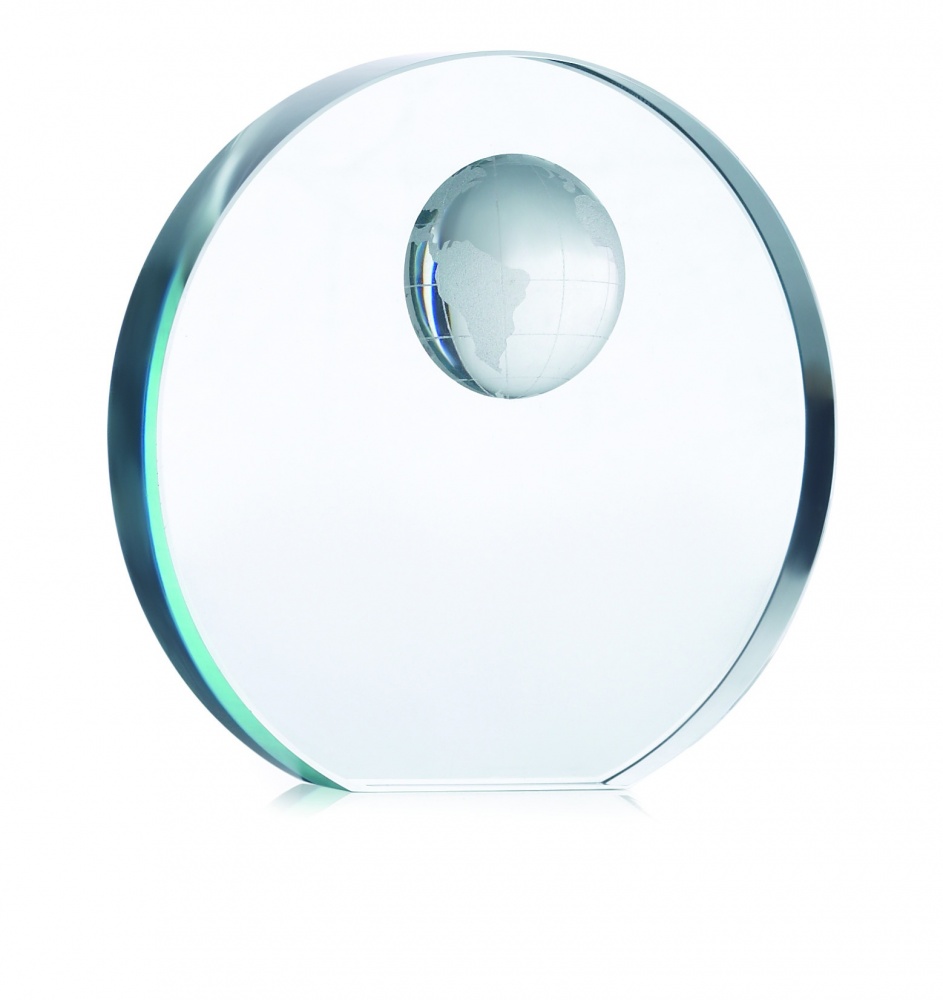 Logo trade promotional gift photo of: Globe glass trophy
