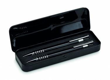 Logo trade advertising product photo of: Ball pen set in metal box