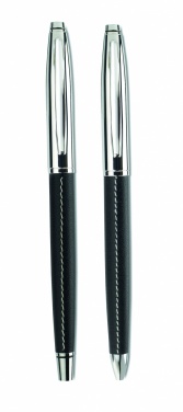 Logo trade promotional merchandise image of: Ball pen and roller set