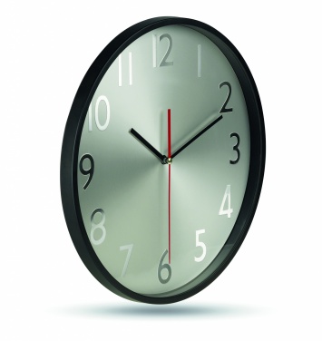 Logo trade advertising products picture of: Wall clock w silver background