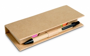 Logotrade promotional product picture of: Sticky memo set recycked w/pen