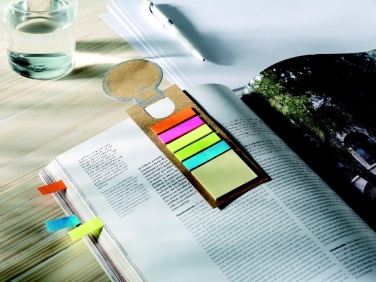Logo trade corporate gifts image of: Bookmark with sticky memo pad