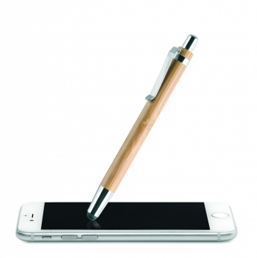 Logo trade business gift photo of: Ball pen in ABS and bamboo