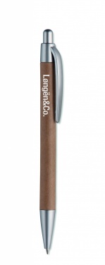 Logo trade promotional giveaways picture of: Carton barrel ball pen