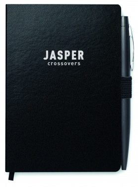 Logotrade promotional merchandise photo of: A6 notebook with pen 72 lined