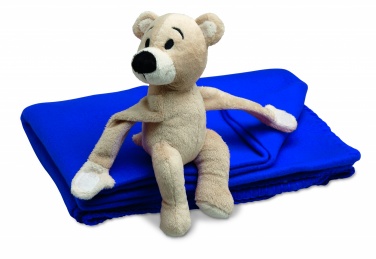 Logo trade corporate gifts image of: Fleece blanket with bear