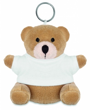 Logo trade business gift photo of: Teddy bear key ring FINLAND
