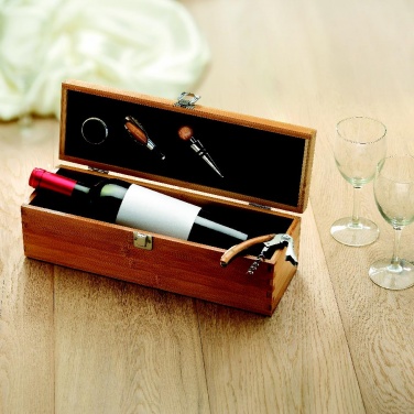 Logotrade promotional product image of: Wine set in bamboo box