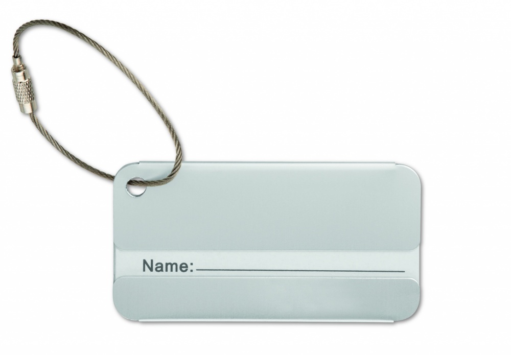 Logo trade advertising products image of: Aluminium luggage tag
