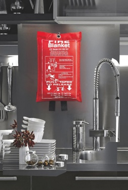 Logo trade promotional products image of: Fire blanket in pouch 100x95cm