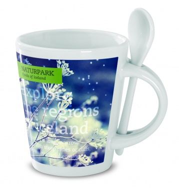 Logo trade promotional merchandise image of: Sublimation mug with spoon