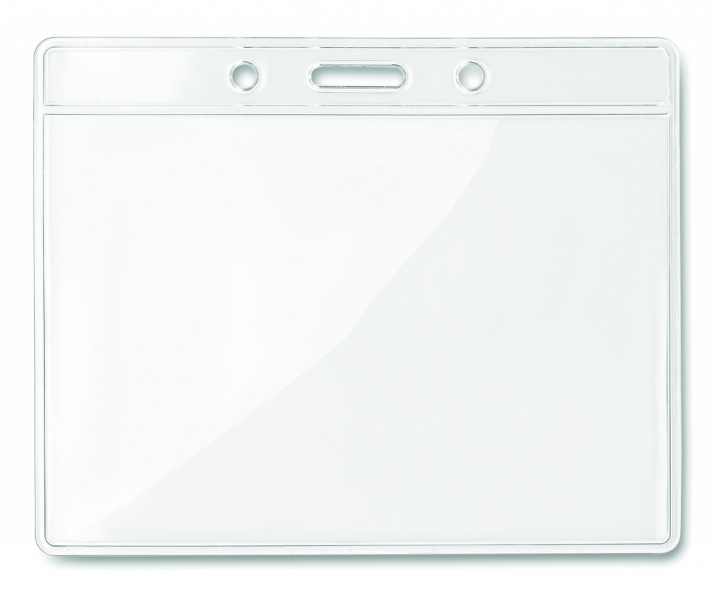 Logo trade promotional products image of: Transparent badge 10cmx8cm