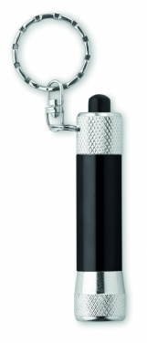 Logo trade promotional giveaways image of: Aluminium torch with key ring