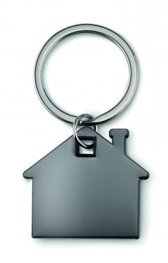 Logo trade promotional item photo of: House shape plastic key ring Rezekne