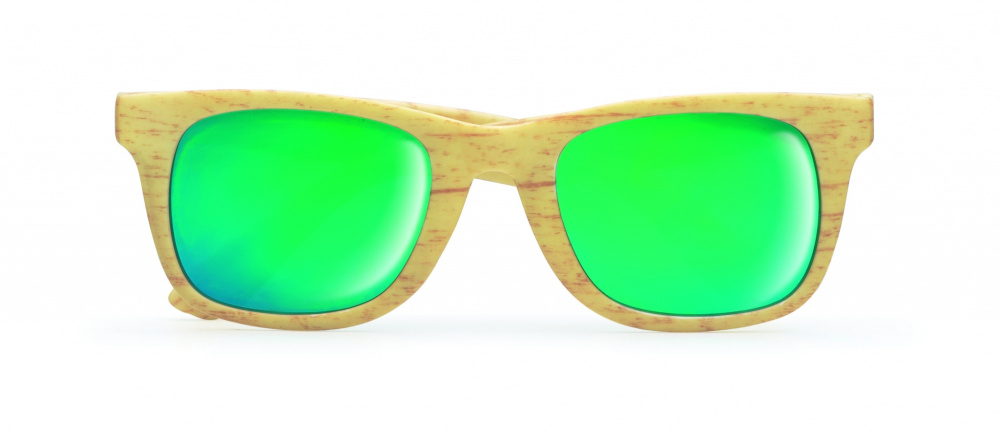 Logo trade promotional merchandise picture of: Wooden look sunglasses MAARDU