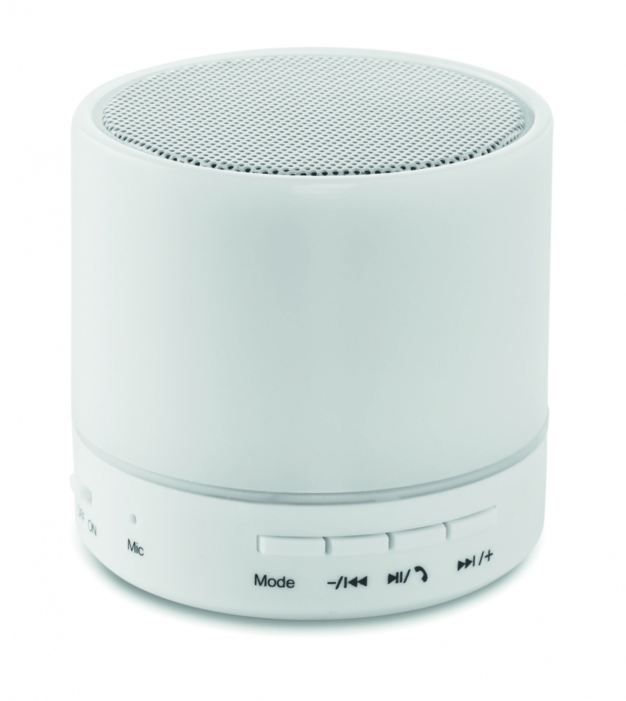 Logo trade promotional item photo of: Round wireless speaker LED