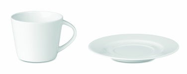 Logo trade business gifts image of: Cappuccino cup and saucer