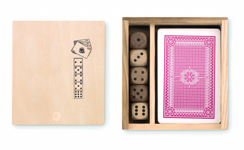 Logotrade promotional item picture of: Cards and dices in box