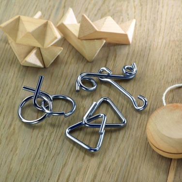 Logotrade promotional item image of: Set of 3 metal brain teasers