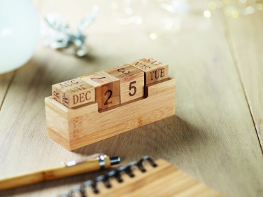 Logo trade promotional item photo of: Bamboo calendar
