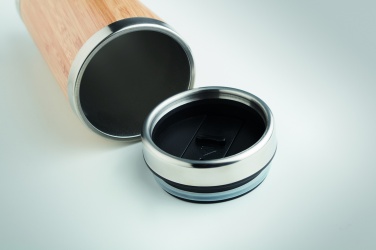 Logo trade promotional gift photo of: Double wall bamboo flask 430ml