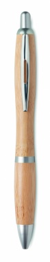Logo trade promotional merchandise image of: Ballpoint pen made of ABS and bamboo